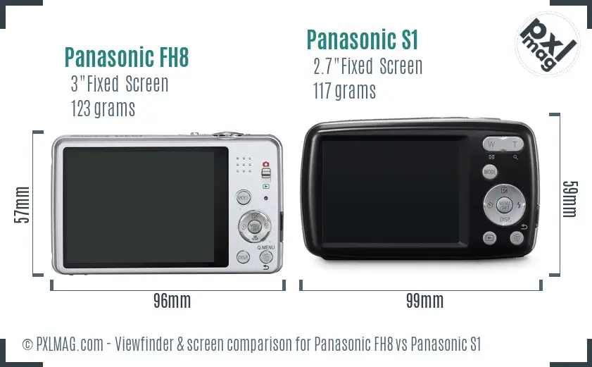 Panasonic FH8 vs Panasonic S1 Screen and Viewfinder comparison Panasonic FH8 vs Panasonic S1 Screen and Viewfinder comparison