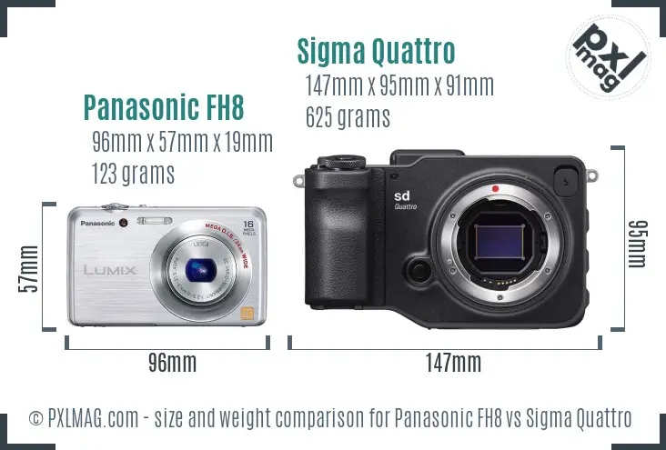 Panasonic FH8 vs Sigma Quattro size comparison Panasonic FH8 vs Sigma Quattro size comparison
