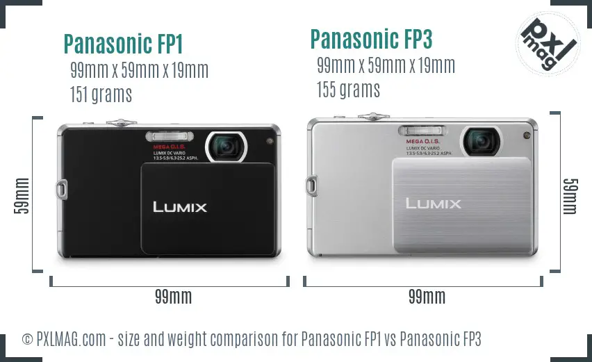 Panasonic FP1 vs Panasonic FP3 size comparison