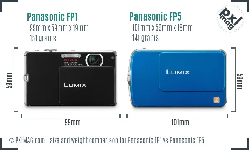 Panasonic FP1 vs Panasonic FP5 size comparison