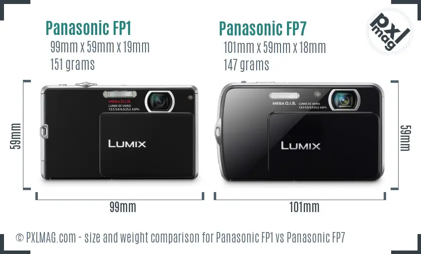 Panasonic FP1 vs Panasonic FP7 size comparison