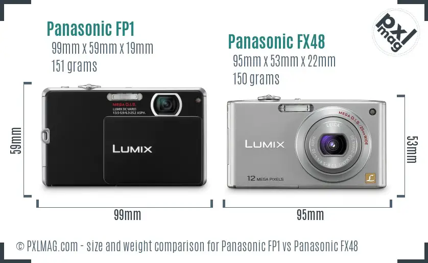 Panasonic FP1 vs Panasonic FX48 size comparison Panasonic FP1 vs Panasonic FX48 size comparison