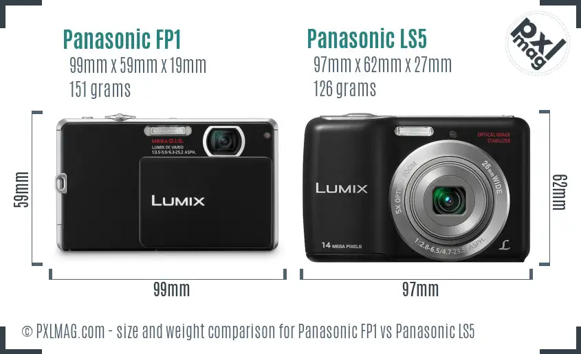 Panasonic FP1 vs Panasonic LS5 size comparison