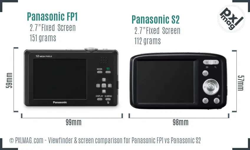 Panasonic FP1 vs Panasonic S2 Screen and Viewfinder comparison Panasonic FP1 vs Panasonic S2 Screen and Viewfinder comparison