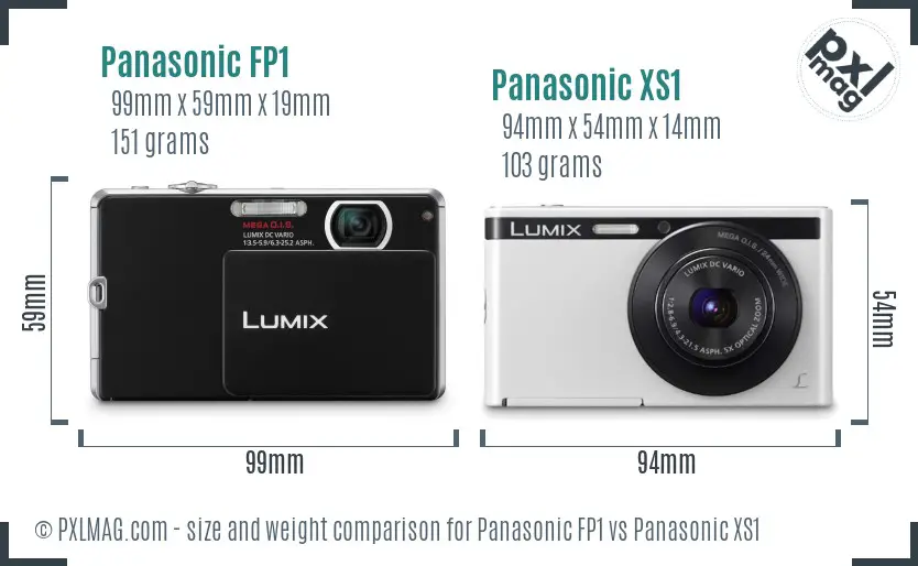 Panasonic FP1 vs Panasonic XS1 size comparison