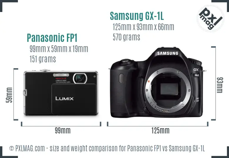 Panasonic FP1 vs Samsung GX-1L size comparison Panasonic FP1 vs Samsung GX-1L size comparison