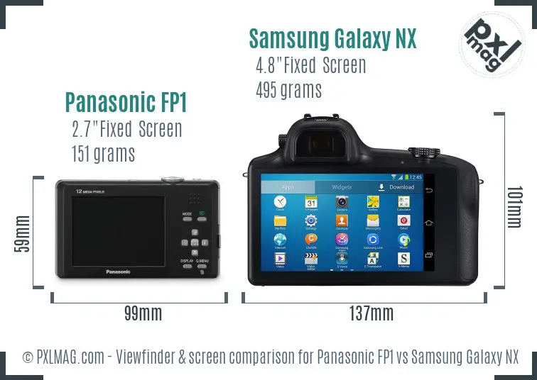 Panasonic FP1 vs Samsung Galaxy NX Screen and Viewfinder comparison