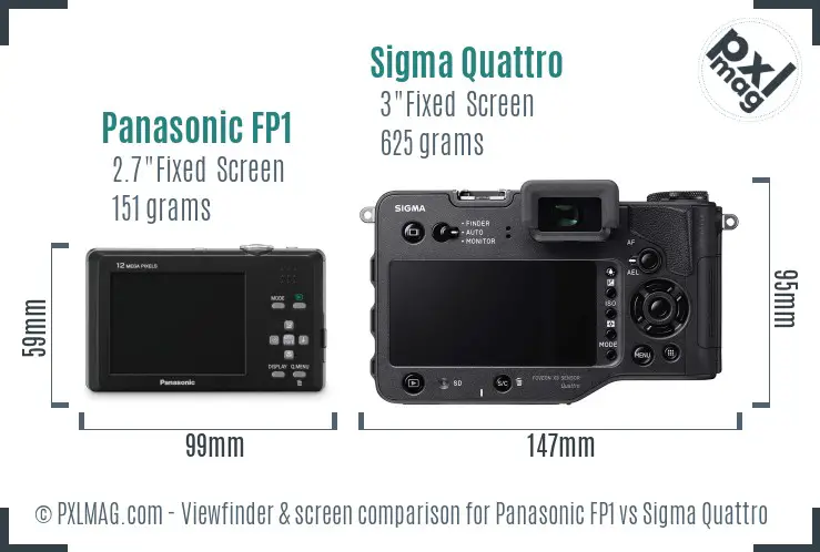 Panasonic FP1 vs Sigma Quattro Screen and Viewfinder comparison Panasonic FP1 vs Sigma Quattro Screen and Viewfinder comparison