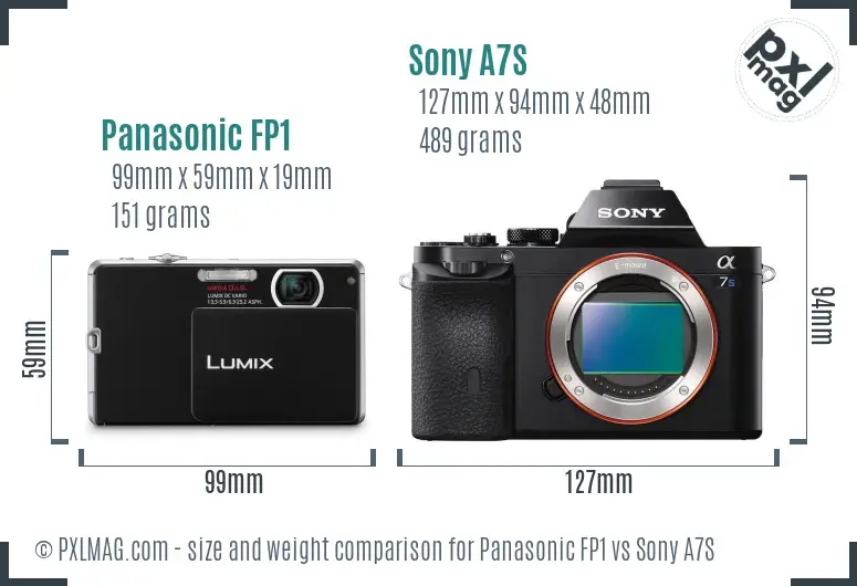 Panasonic FP1 vs Sony A7S size comparison Panasonic FP1 vs Sony A7S size comparison
