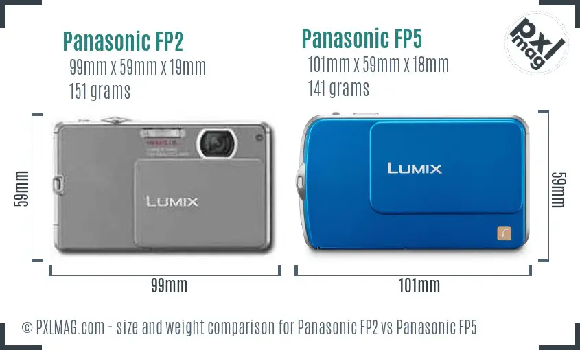 Panasonic FP2 vs Panasonic FP5 size comparison