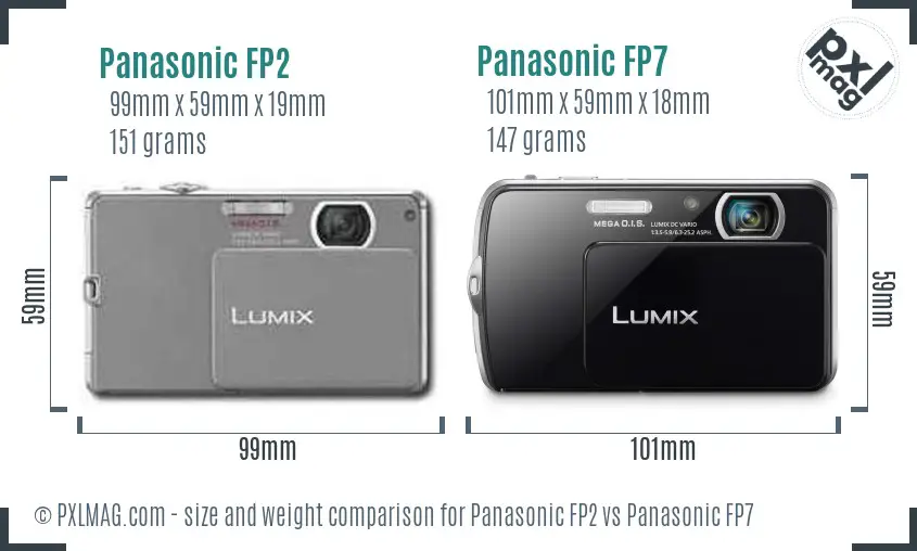 Panasonic FP2 vs Panasonic FP7 size comparison