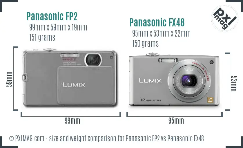 Panasonic FP2 vs Panasonic FX48 size comparison Panasonic FP2 vs Panasonic FX48 size comparison