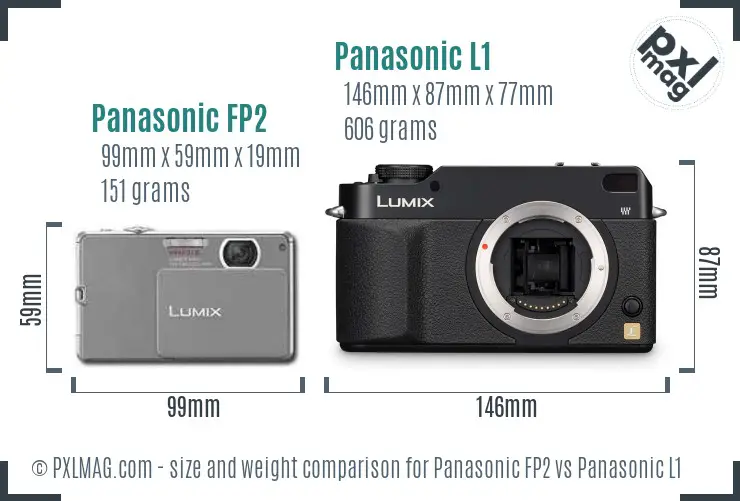 Panasonic FP2 vs Panasonic L1 size comparison Panasonic FP2 vs Panasonic L1 size comparison