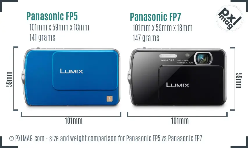 Panasonic FP5 vs Panasonic FP7 size comparison