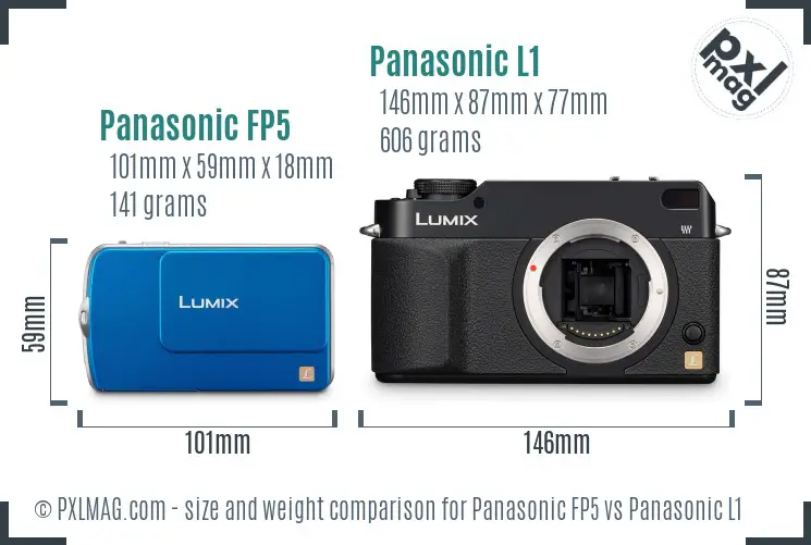 Panasonic FP5 vs Panasonic L1 size comparison