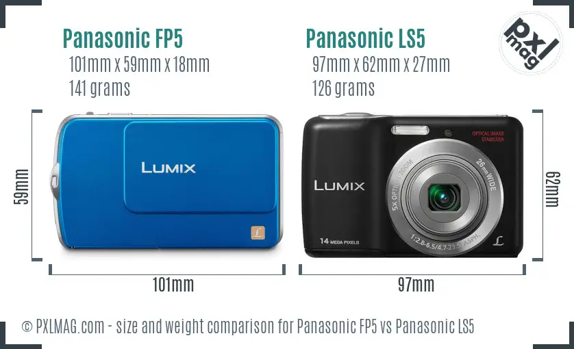 Panasonic FP5 vs Panasonic LS5 size comparison Panasonic FP5 vs Panasonic LS5 size comparison