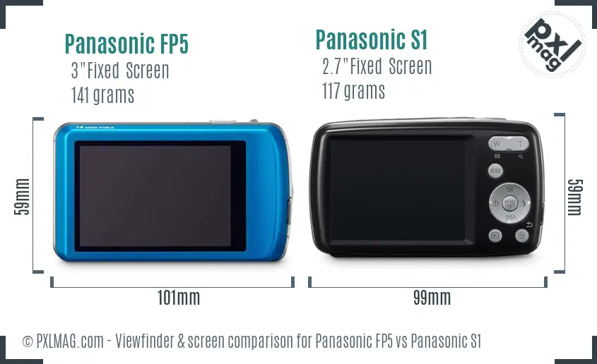Panasonic FP5 vs Panasonic S1 Screen and Viewfinder comparison