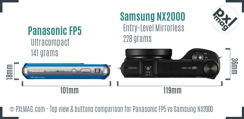 Top view design and control layout comparison