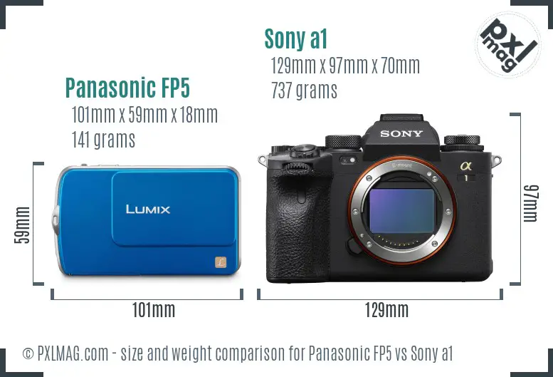 Panasonic FP5 vs Sony a1 size comparison Panasonic FP5 vs Sony a1 size comparison