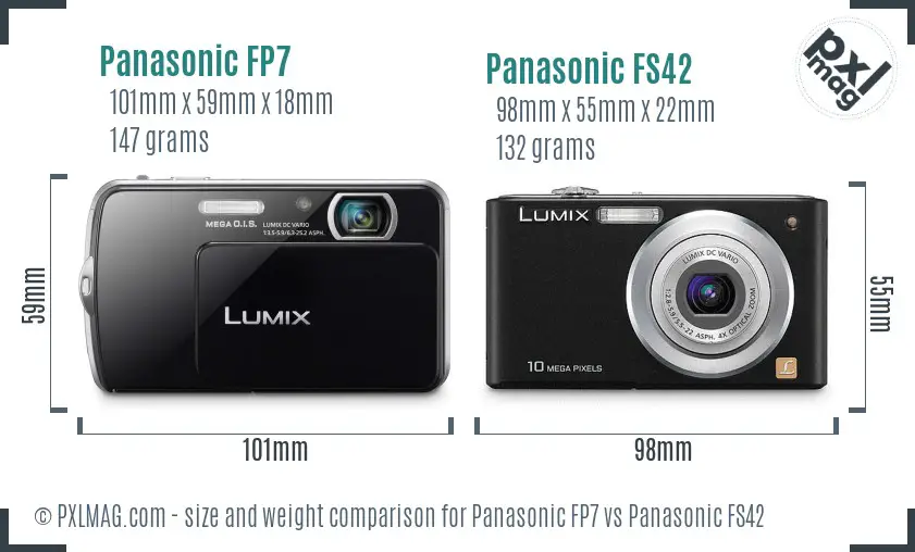 Panasonic FP7 vs Panasonic FS42 size comparison