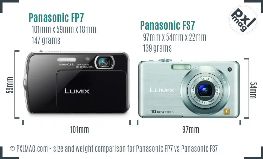 Panasonic FP7 vs Panasonic FS7 size comparison