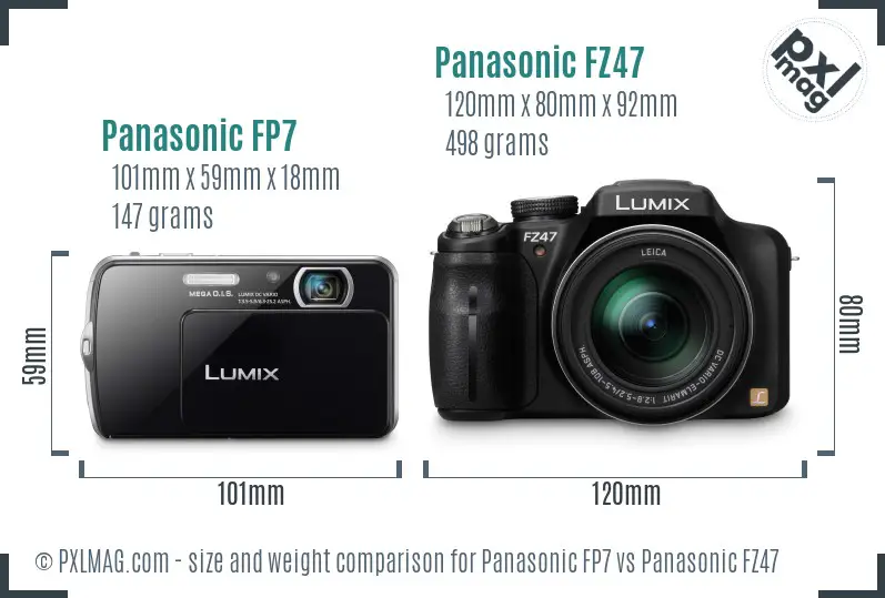 Panasonic FP7 vs Panasonic FZ47 size comparison