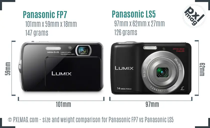 Panasonic FP7 vs Panasonic LS5 size comparison