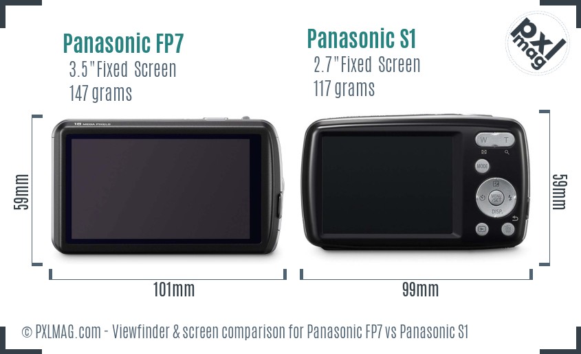 Panasonic FP7 vs Panasonic S1 Screen and Viewfinder comparison