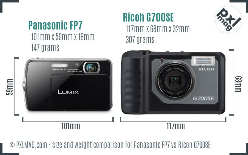 Panasonic FP7 vs Ricoh G700SE size comparison Panasonic FP7 vs Ricoh G700SE size comparison