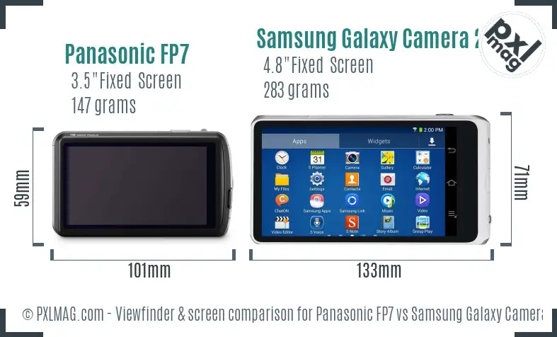 Panasonic FP7 vs Samsung Galaxy Camera 2 Screen and Viewfinder comparison Panasonic FP7 vs Samsung Galaxy Camera 2 Screen and Viewfinder comparison