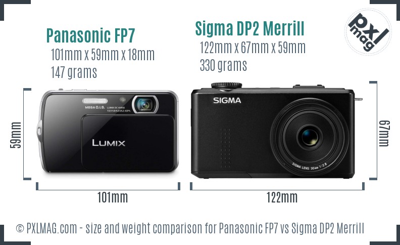 Panasonic FP7 vs Sigma DP2 Merrill size comparison Panasonic FP7 vs Sigma DP2 Merrill size comparison