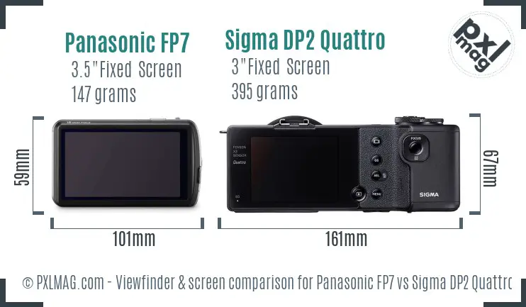 Panasonic FP7 vs Sigma DP2 Quattro Screen and Viewfinder comparison