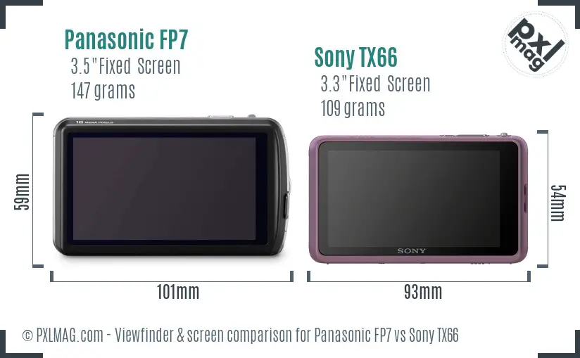 Panasonic FP7 vs Sony TX66 Screen and Viewfinder comparison