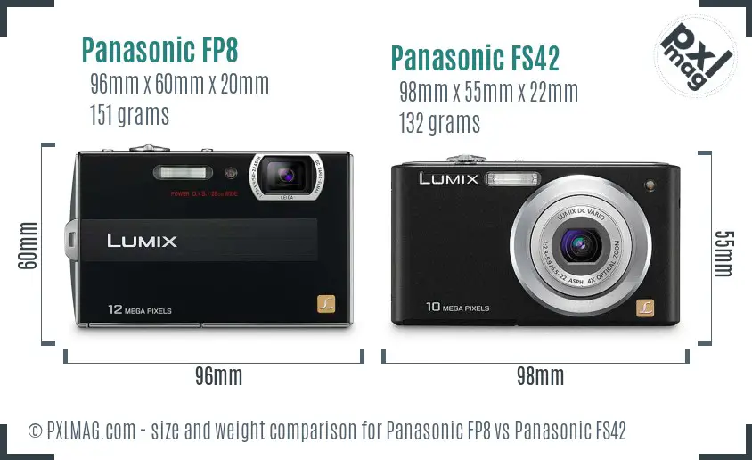Panasonic FP8 vs Panasonic FS42 size comparison