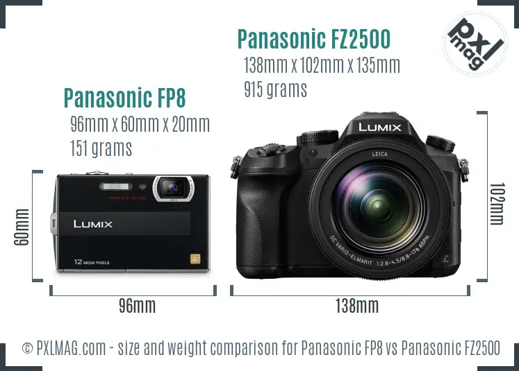 Panasonic FP8 vs Panasonic FZ2500 size comparison