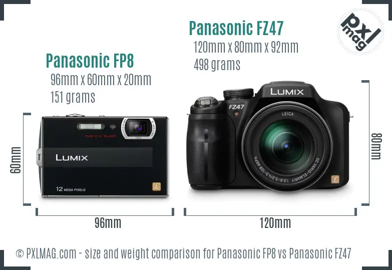 Panasonic FP8 vs Panasonic FZ47 size comparison