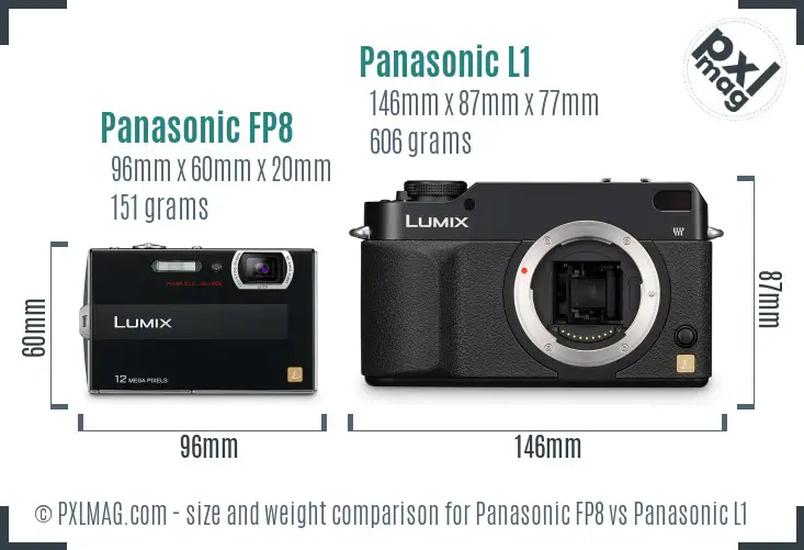 Panasonic FP8 vs Panasonic L1 size comparison Panasonic FP8 vs Panasonic L1 size comparison