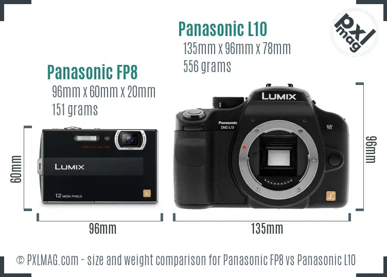 Panasonic FP8 vs Panasonic L10 size comparison Panasonic FP8 vs Panasonic L10 size comparison