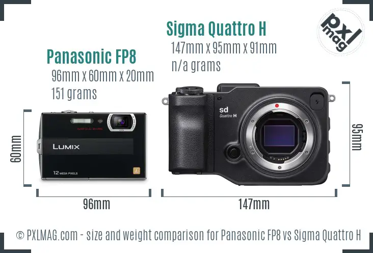 Panasonic FP8 vs Sigma Quattro H size comparison Panasonic FP8 vs Sigma Quattro H size comparison