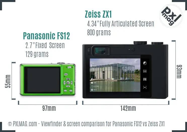Panasonic FS12 vs Zeiss ZX1 Screen and Viewfinder comparison Panasonic FS12 vs Zeiss ZX1 Screen and Viewfinder comparison