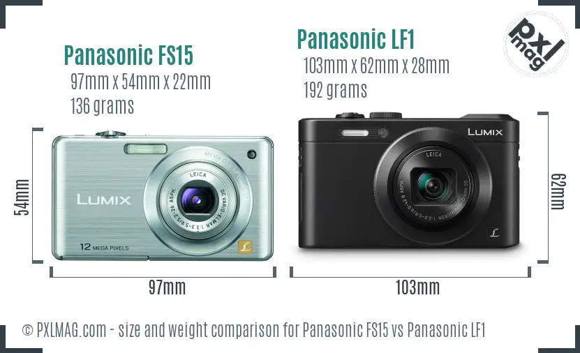 Panasonic FS15 vs Panasonic LF1 size comparison Panasonic FS15 vs Panasonic LF1 size comparison