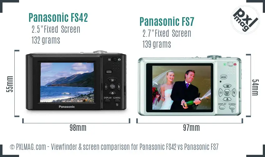 Panasonic FS42 vs Panasonic FS7 Screen and Viewfinder comparison