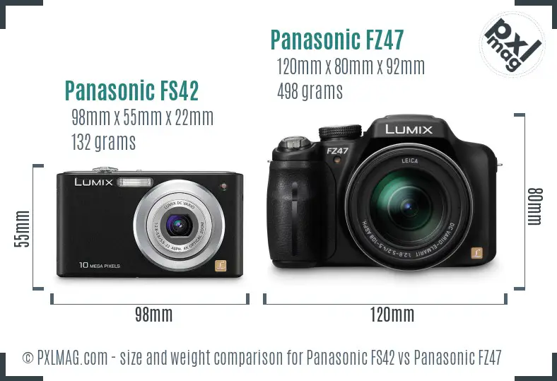 Panasonic FS42 vs Panasonic FZ47 size comparison