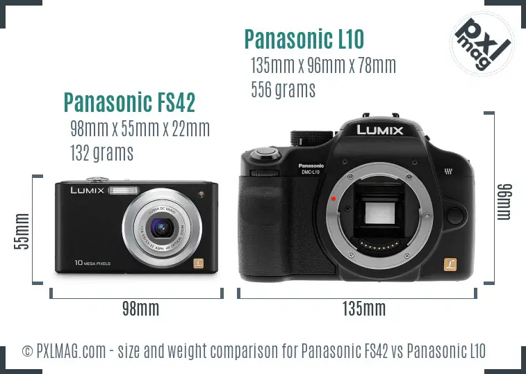 Panasonic FS42 vs Panasonic L10 size comparison