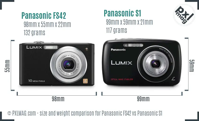 Panasonic FS42 vs Panasonic S1 size comparison