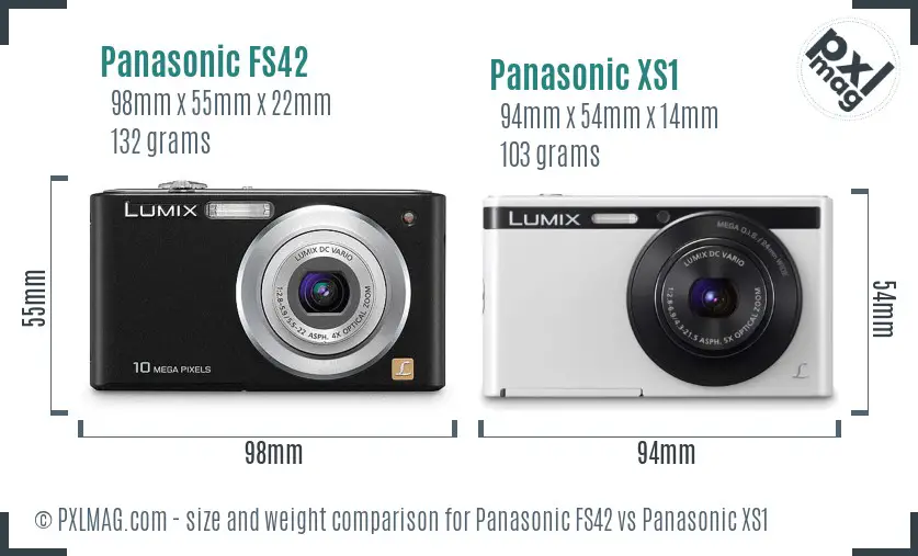 Panasonic FS42 vs Panasonic XS1 size comparison