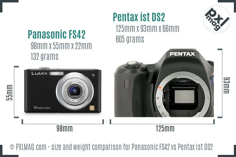 Panasonic FS42 vs Pentax ist DS2 size comparison