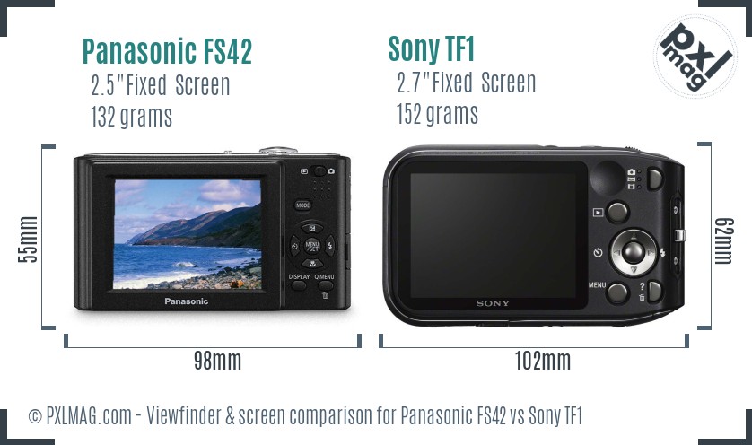 Panasonic FS42 vs Sony TF1 Screen and Viewfinder comparison