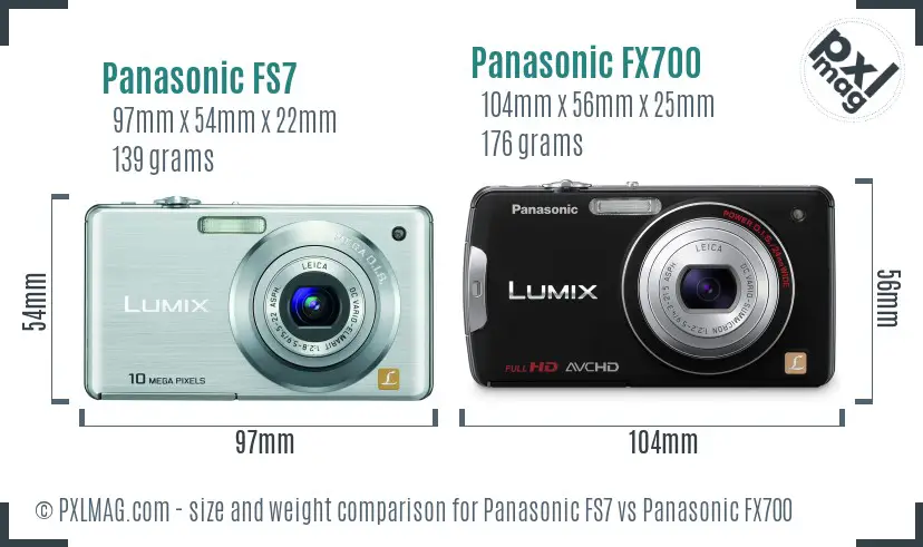 Panasonic FS7 vs Panasonic FX700 size comparison