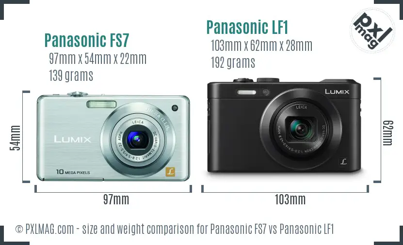 Panasonic FS7 vs Panasonic LF1 size comparison
